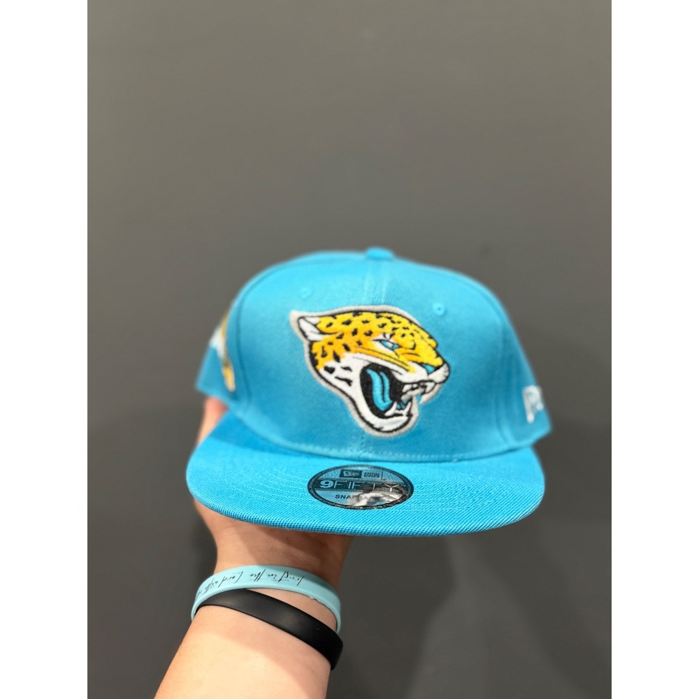 New Era Jacksonville Jaguars 9FIFTY Snapback Hat Light Blue NFL Cap Mens